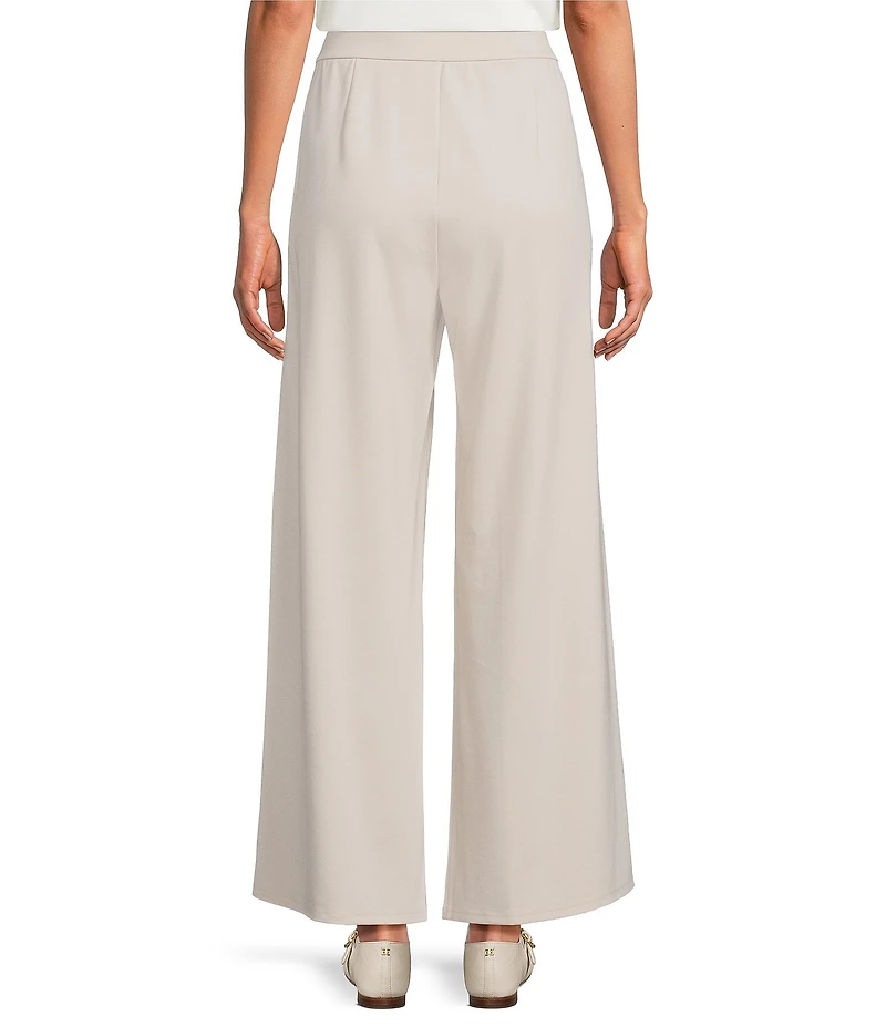 Eileen Fisher Sleek Ponte Knit Wide Ankle Pants