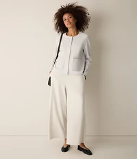 Eileen Fisher Sleek Ponte Knit Wide Ankle Pants