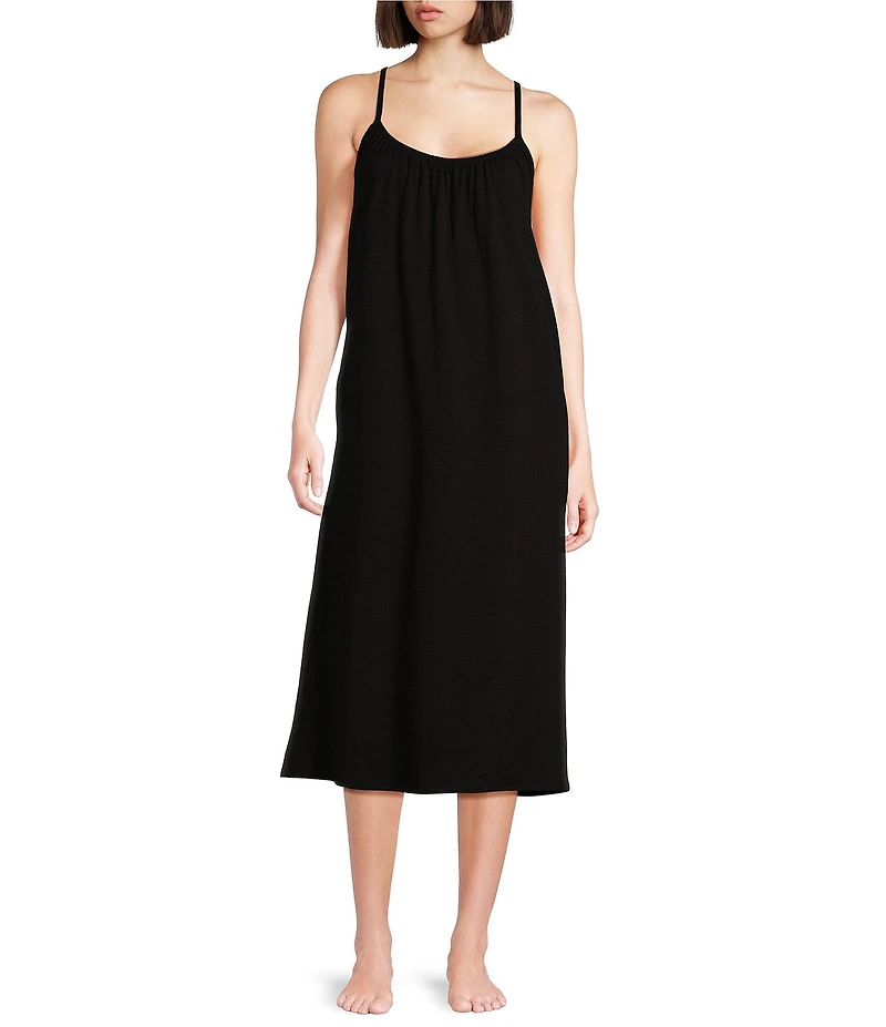 Eileen Fisher Organic Cotton Sleeveless Scoop Neck Knit Nightgown