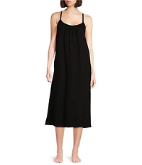Eileen Fisher Organic Cotton Sleeveless Scoop Neck Knit Nightgown