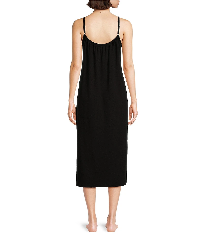 Eileen Fisher Organic Cotton Sleeveless Scoop Neck Knit Nightgown