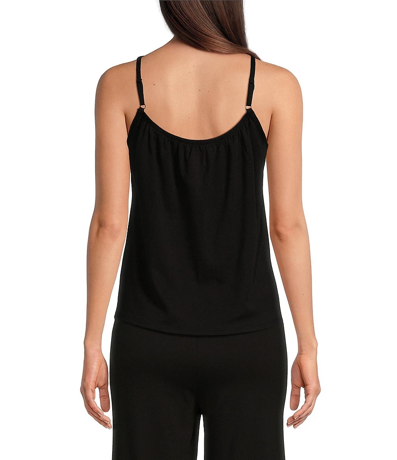 Eileen Fisher Organic Cotton Sleeveless Scoop Neck Solid Knit Coordinating Sleep Top