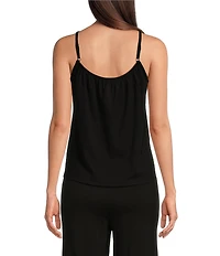 Eileen Fisher Organic Cotton Sleeveless Scoop Neck Solid Knit Coordinating Sleep Top