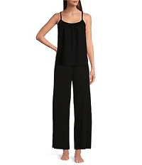Eileen Fisher Organic Cotton Sleeveless Scoop Neck Solid Knit Coordinating Sleep Top