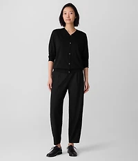 Eileen Fisher Soft Knit Wool V-Neck Long Sleeve Cardigan