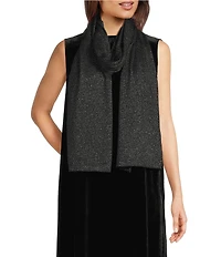 Eileen Fisher Soft Wool Lurex Scarf
