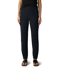 Eileen Fisher Straight Leg Pull-On Slim Ankle Pants