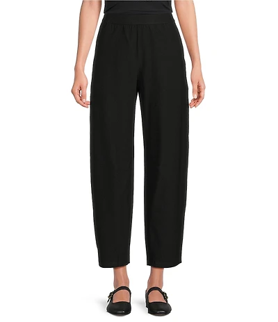 Eileen Fisher Stretch Crepe Ankle Barrel Pants