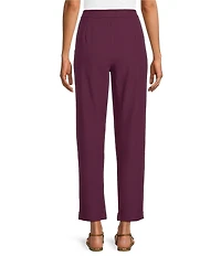 Eileen Fisher Stretch Crepe Flat Front Ankle Tapered Pants