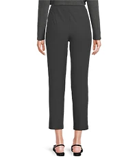 Eileen Fisher Stretch Crepe Flat Front Slim Ankle Pants