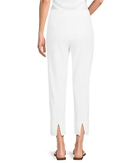 Eileen Fisher Stretch Crepe Flat Front Slim Cropped Pants