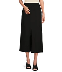 Eileen Fisher Stretch Crepe Front Slit Straight Skirt