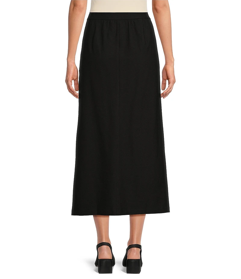 Eileen Fisher Stretch Crepe Front Slit Straight Skirt