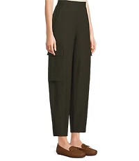 Eileen Fisher Stretch Crepe Lantern Cargo Ankle Pants