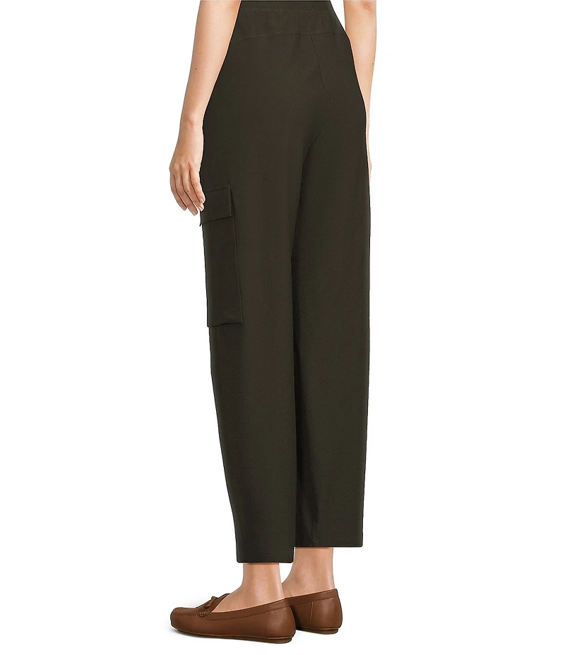 Eileen Fisher Stretch Crepe Lantern Cargo Ankle Pants