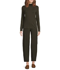 Eileen Fisher Stretch Crepe Lantern Cargo Ankle Pants