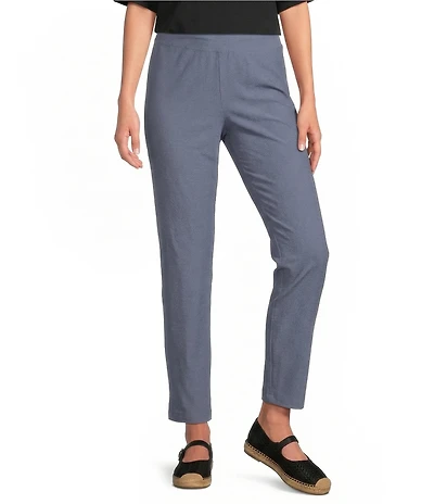 Eileen Fisher Stretch Crepe Slim Ankle Pants