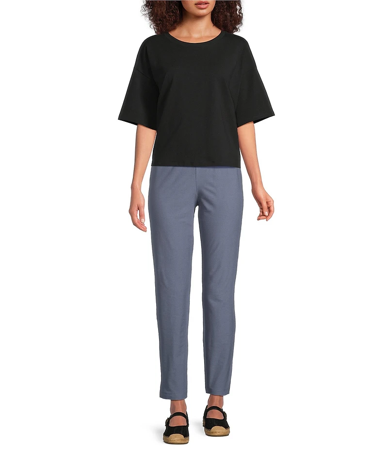 Eileen Fisher Stretch Crepe Slim Ankle Pants
