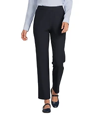 Eileen Fisher Stretch Crepe Straight Leg Ankle Pants