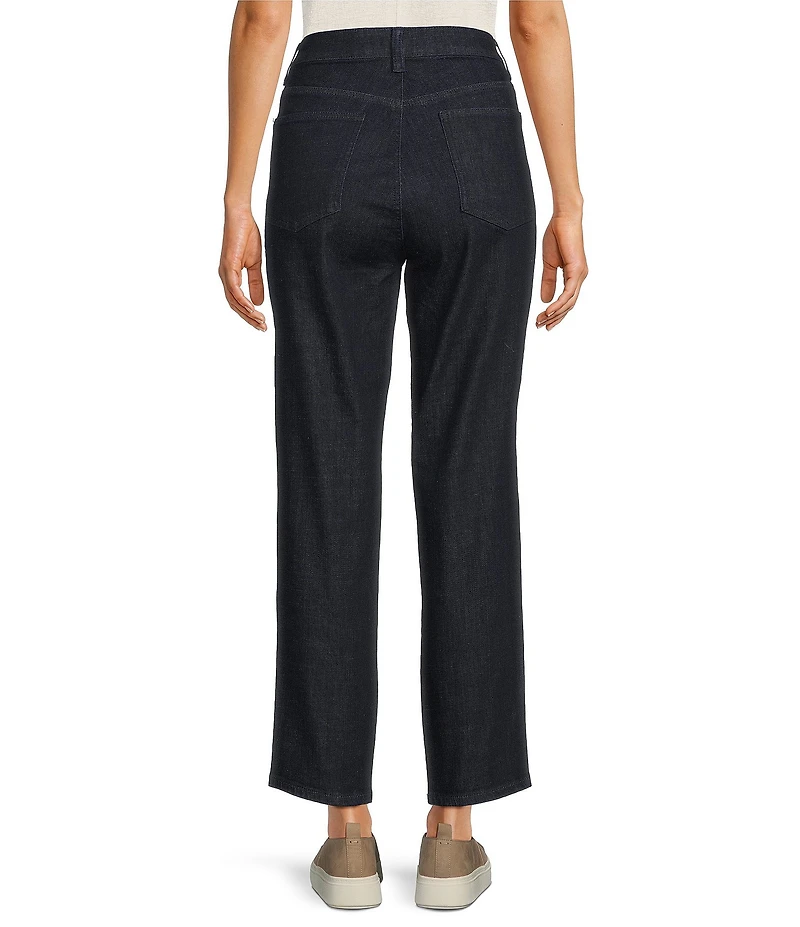Eileen Fisher Organic Recycled Cotton Stretch Denim High Waist Slim Leg Jeans