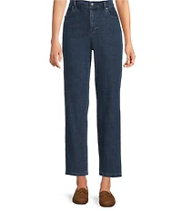 Eileen Fisher Stretch Denim Straight Ankle Jeans