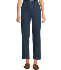 Eileen Fisher Stretch Denim Straight Ankle Jeans