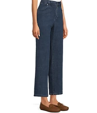 Eileen Fisher Stretch Denim Straight Ankle Jeans
