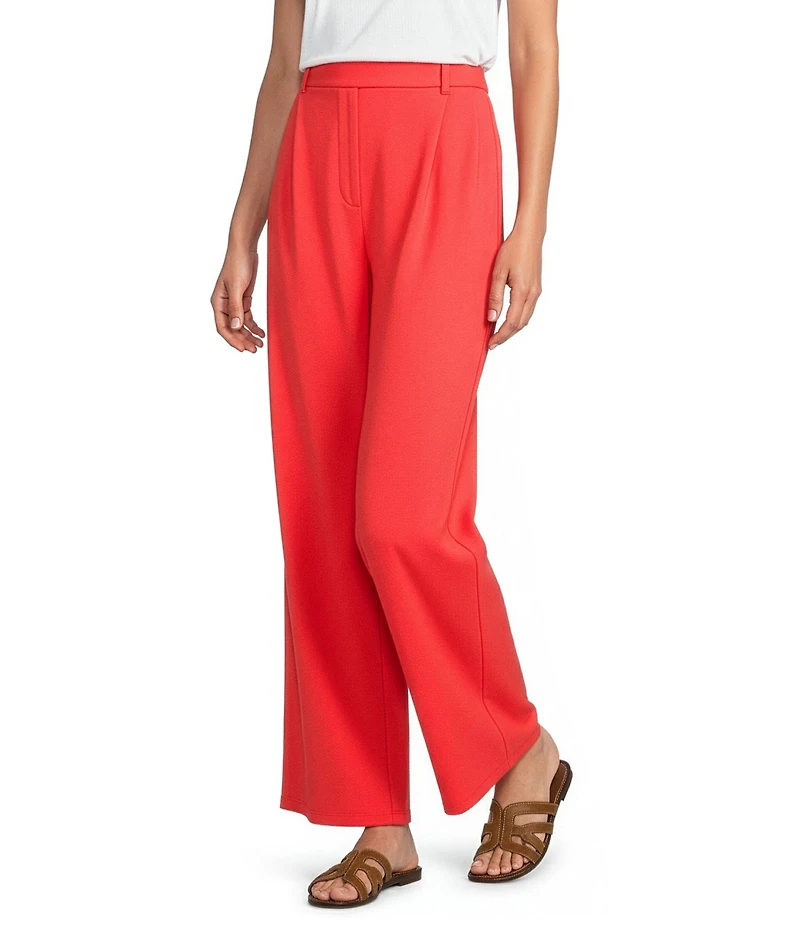 Eileen Fisher Stretch Jersey High Waisted Wide Leg Pants