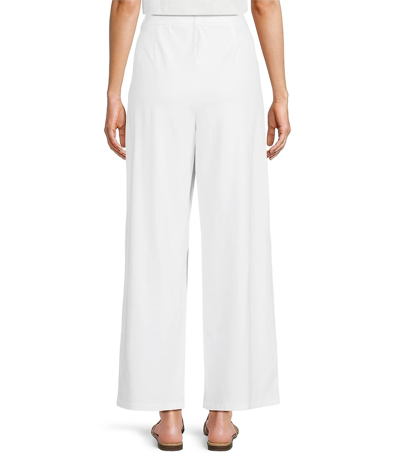 Eileen Fisher Stretch Jersey High Waisted Wide Leg Pants