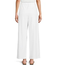 Eileen Fisher Stretch Jersey High Waisted Wide Leg Pants