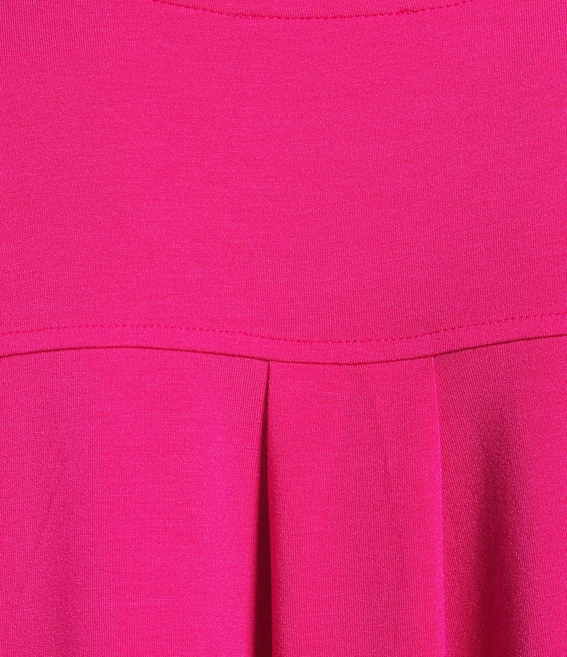 Eileen Fisher Stretch Jersey Knit Crew Neck Cap Sleeve Boxy Dress