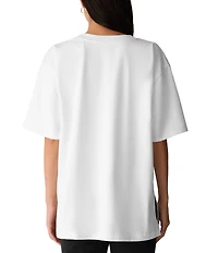 Eileen Fisher Stretch Jersey Knit Crew Neck Elbow Sleeve Tunic