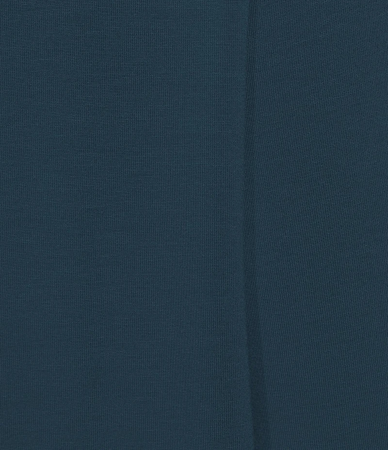 Eileen Fisher Stretch Jersey Knit Round Neck Long Sleeve Oval Midi Dress