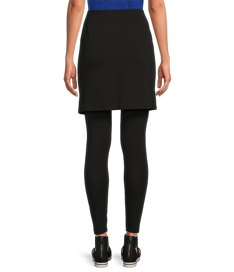 Eileen Fisher Stretch Jersey Knit Skirted Ankle Leggings