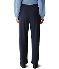 Eileen Fisher Stretch Jersey Pleated Straight Ankle Pants