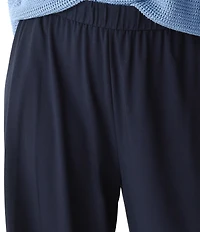 Eileen Fisher Stretch Jersey Pleated Straight Ankle Pants