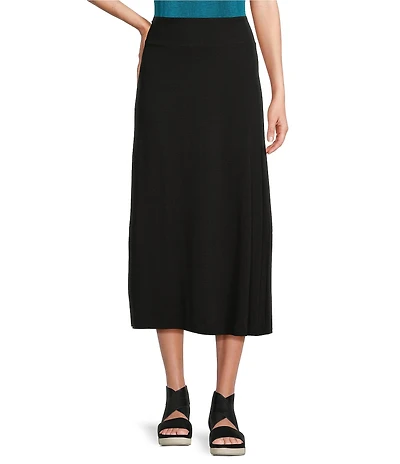 Eileen Fisher Stretch Knit Jersey A-Line Skirt