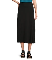 Eileen Fisher Stretch Knit Jersey A-Line Skirt