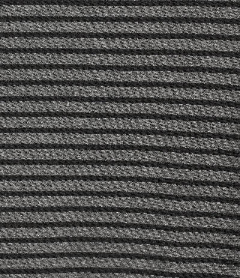 Eileen Fisher Striped Brushed Terry Round Neck Long Sleeve Box Top