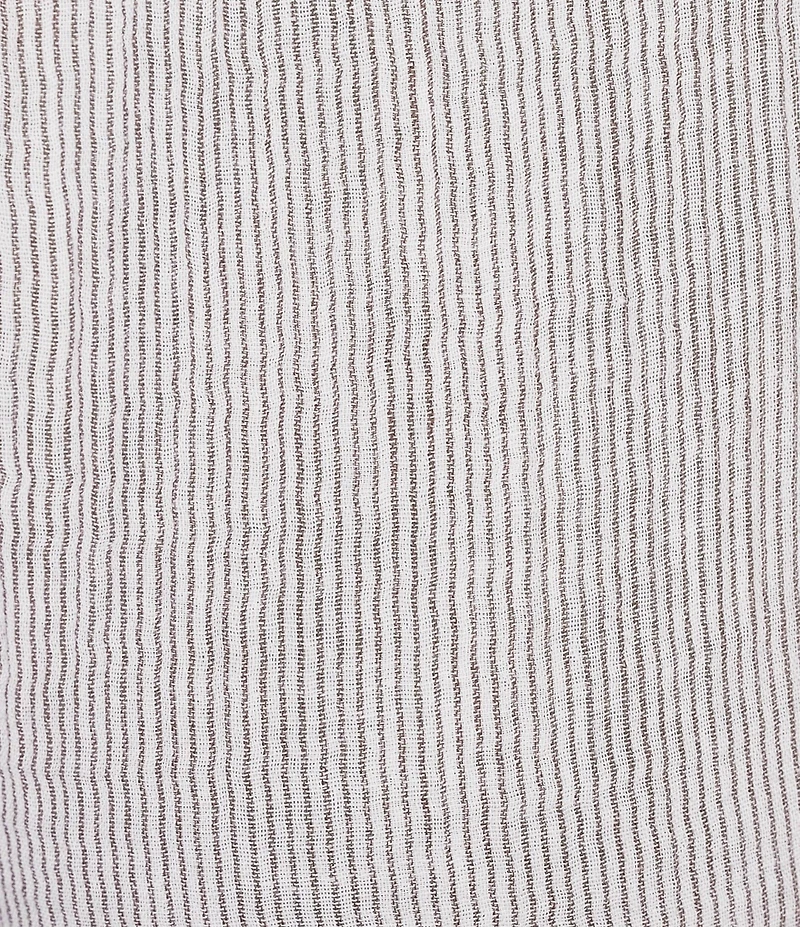 Eileen Fisher Striped Organic Cotton Gauze Wide-Leg Pull-On Pants
