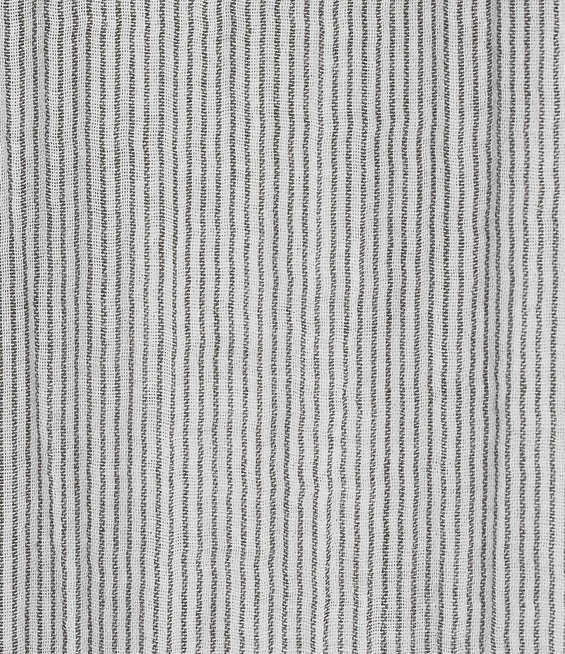 Eileen Fisher Striped Organic Cotton Gauze V-Neck 3/4 Sleeve Tie Caftan