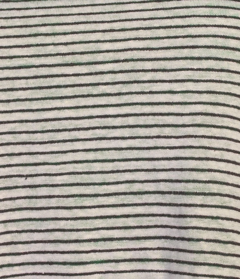 Eileen Fisher Striped Organic Linen Jersey Crew Neck Short Sleeve Tee