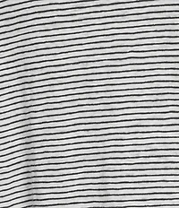 Eileen Fisher Striped Organic Linen Jersey Round Neck Long Sleeve Tee