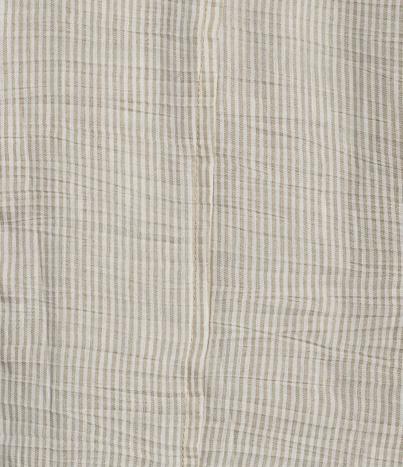 Eileen Fisher Striped Organic Linen Sheen Scoop Neck Sleeveless Maxi Dress