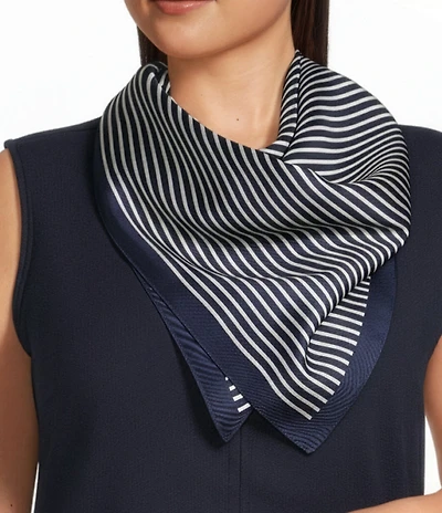 Eileen Fisher Striped Printed Silk Twill Bandana Scarf