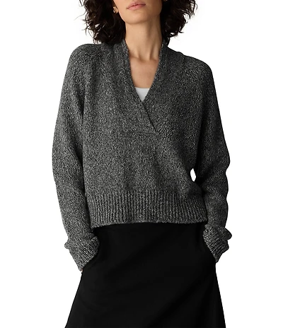 Eileen Fisher Surplice V-Neck Long Sleeve Sweater