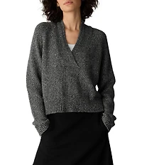Eileen Fisher Surplice V-Neck Long Sleeve Sweater