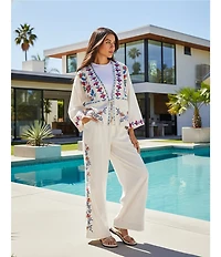 Eileen Fisher Tencel Jersey Knit Crew Neck Long Shell Tank