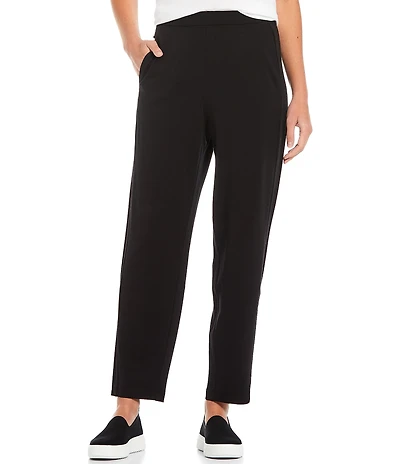Eileen Fisher Tencel Jersey Tapered Leg Slouch Ankle Pants