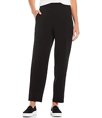 Eileen Fisher Tencel Jersey Tapered Leg Slouch Ankle Pants